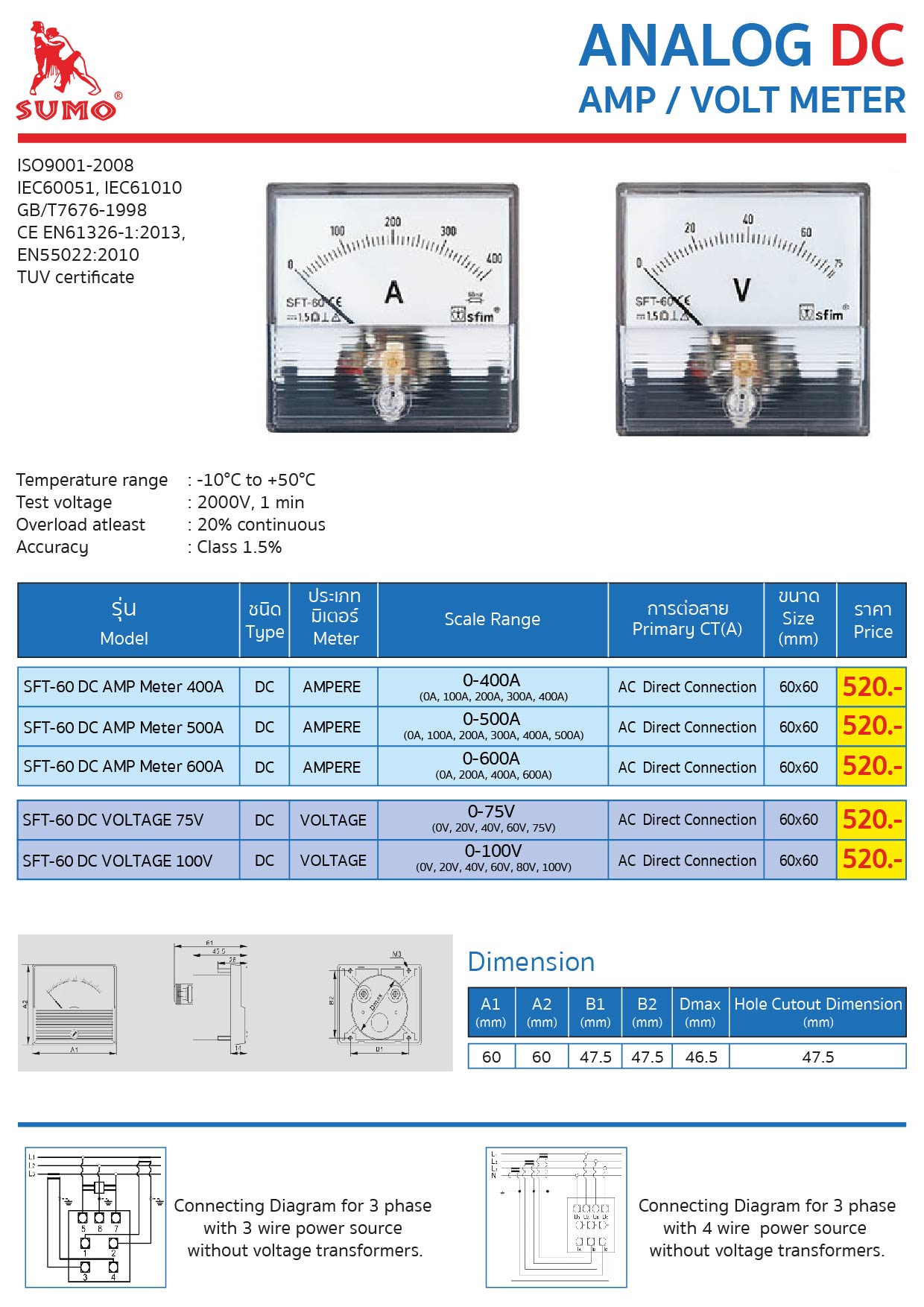 (17/19) Analog DC Amp Volt Meter