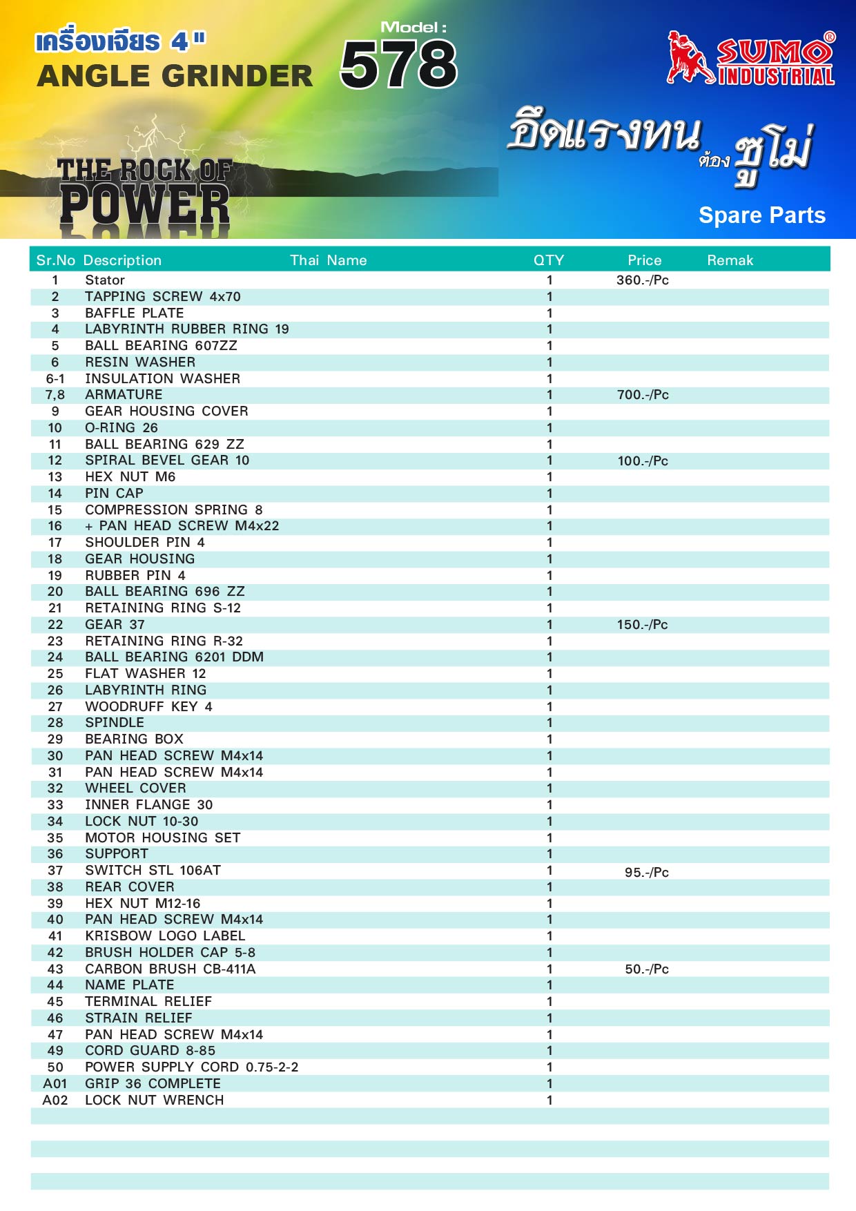 เครื่องเจียร 4 นิ้ว รุ่น 578