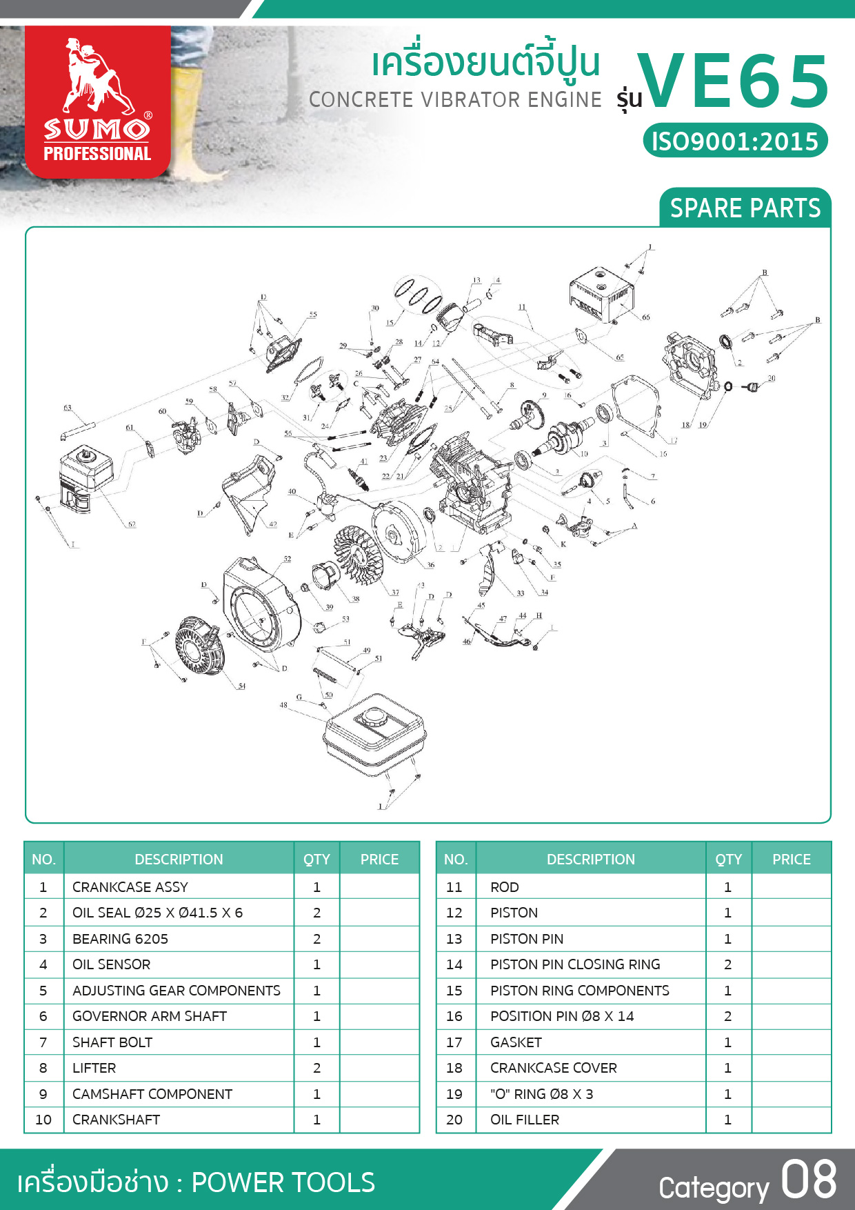 เครื่องยนต์จี้ปูน VE65