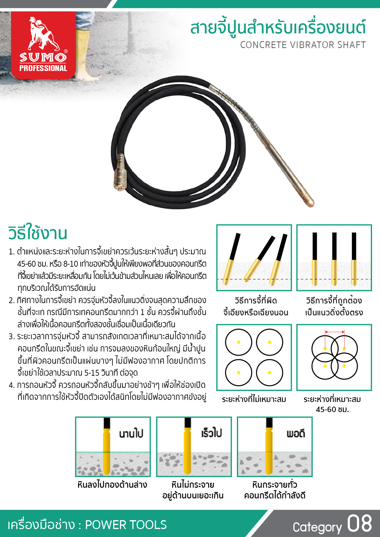 สายจี้ปูนสำหรับเครื่องยนต์ รุ่น VE-65