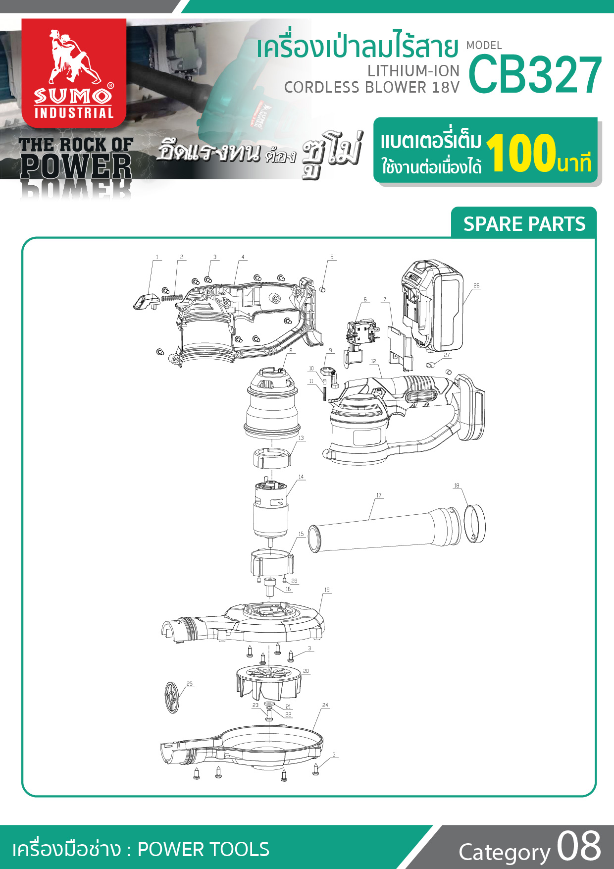 เครื่องเป่าลมไร้สาย CB327