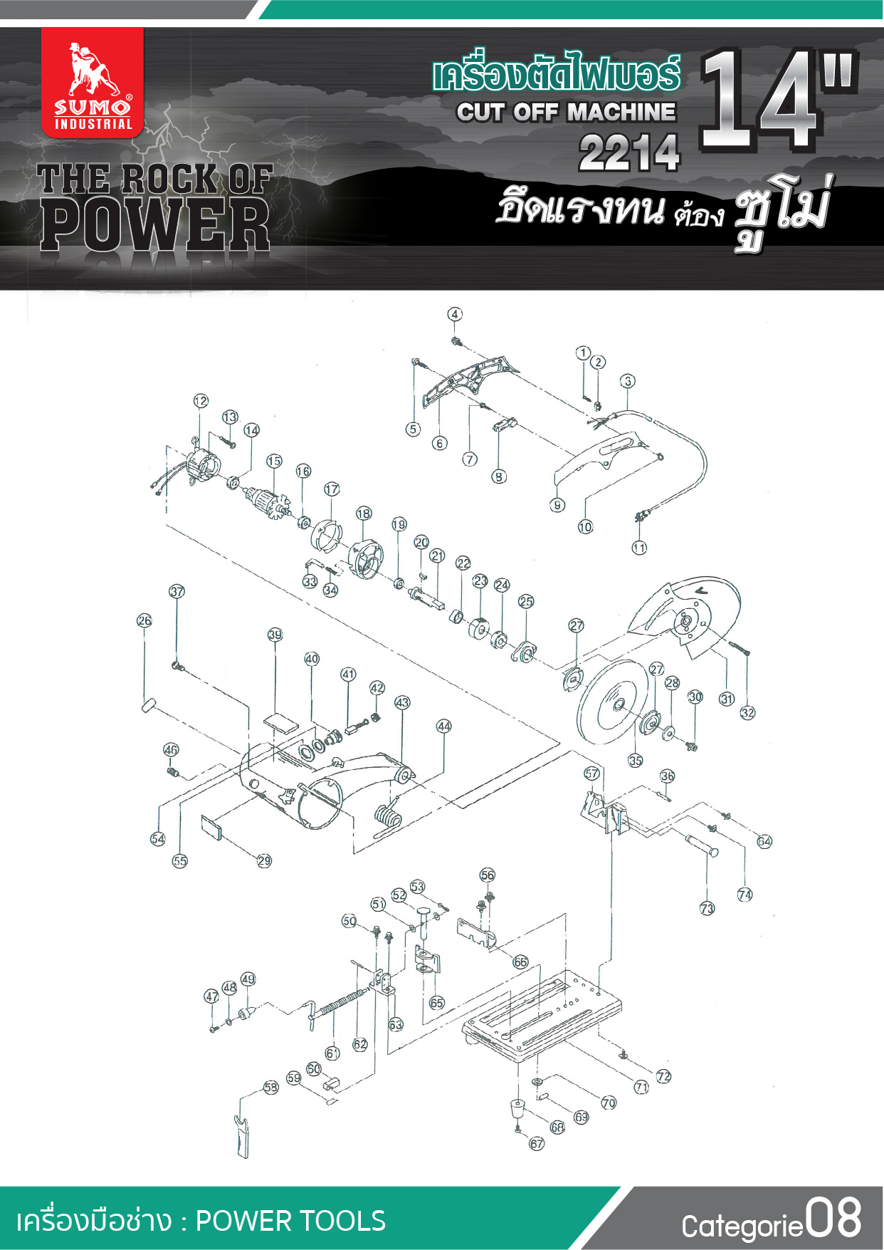 เครื่องตัดไฟเบอร์ รุ่น 2214