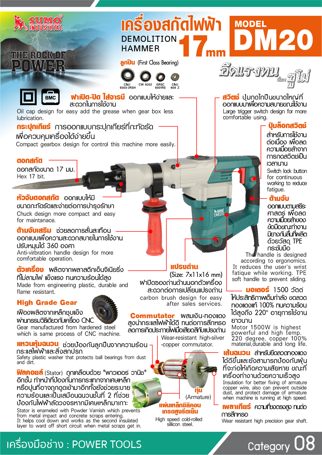 เครื่องสกัดไฟฟ้า รุ่น DM20