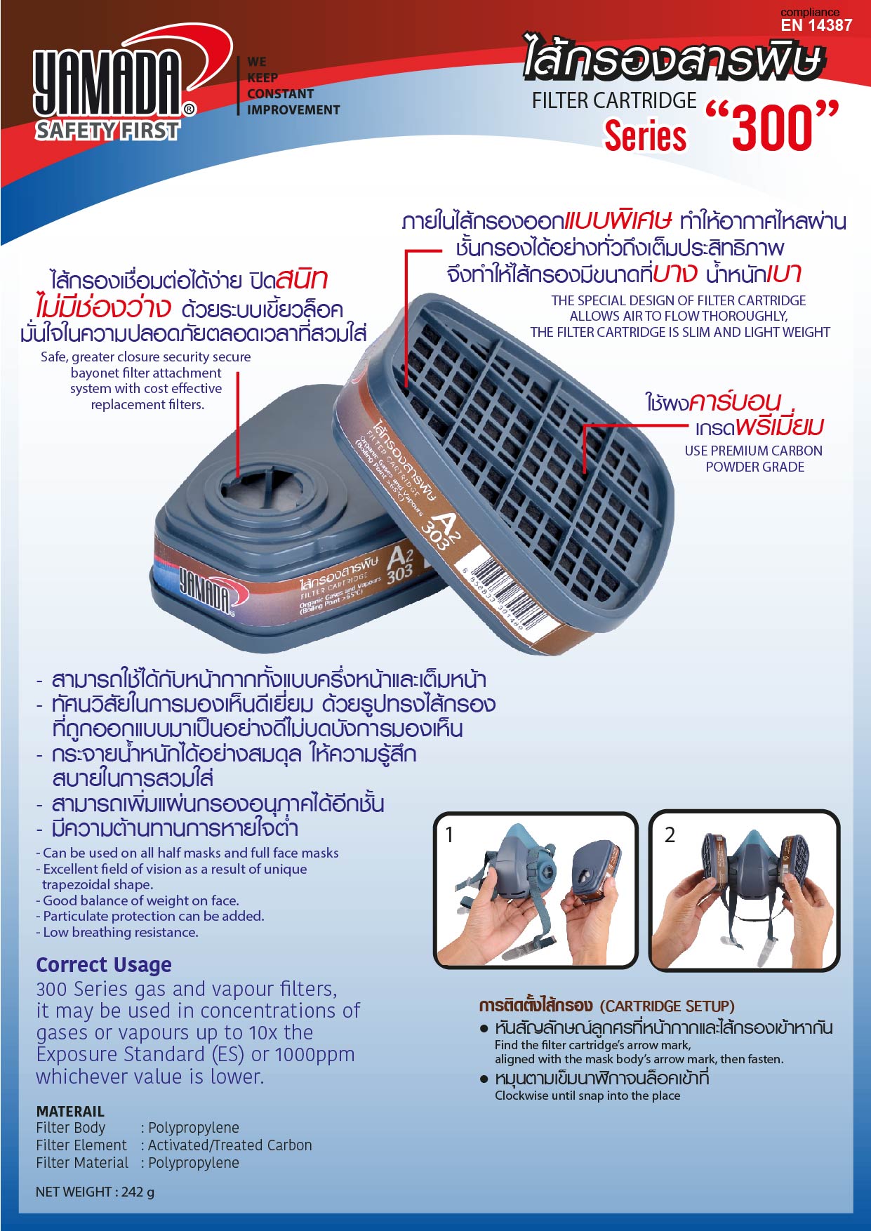 filter  ไส้กรองสารพิษ รุ่น 300