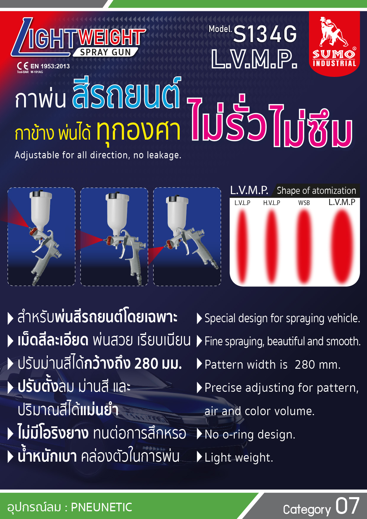 กาพ่นสีรถยนต์ รุ่น S134G