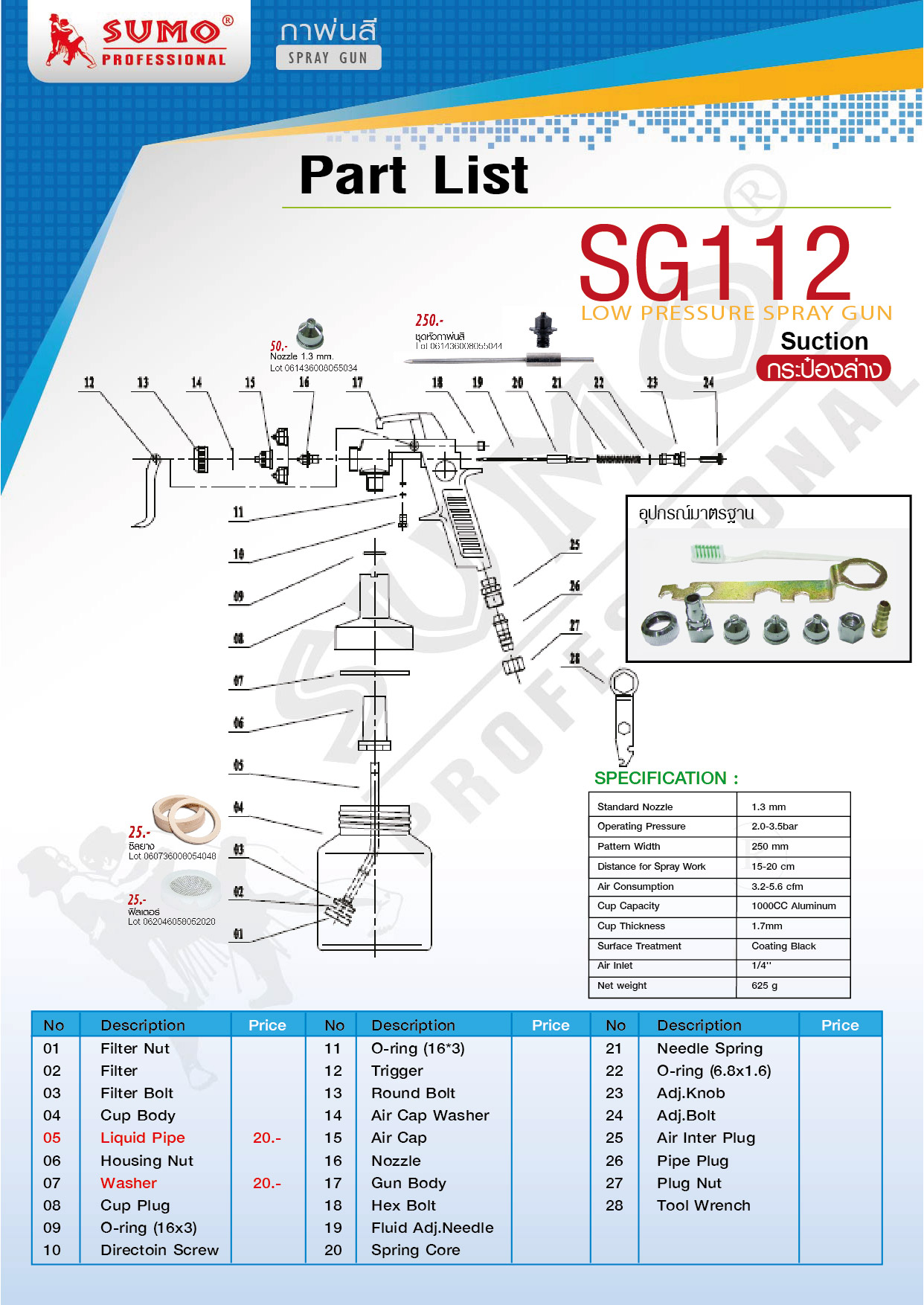 กาพ่นสี รุ่น SG112