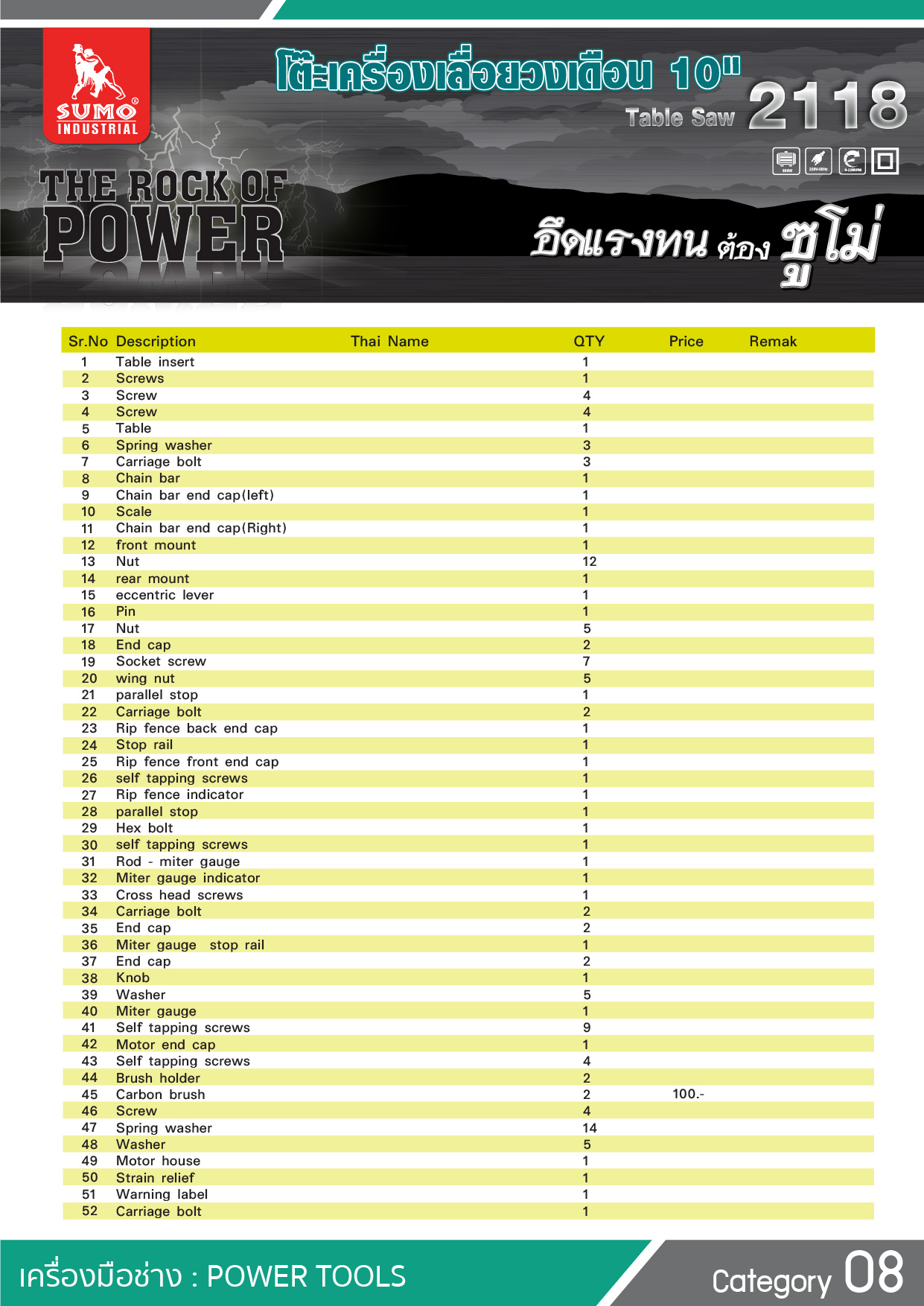 โต๊ะเครื่องเลื่อยวงเดือน 10นิ้ว รุ่น 2118