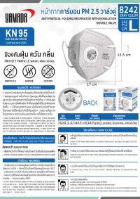 หน้ากากคาร์บอน PM 2.5 วาล์วคู่ รุ่น 8242