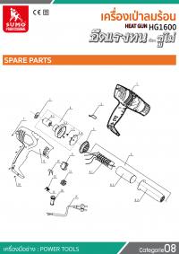 เครื่องเป่าลมร้อน รุ่น HG1600