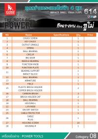 ชุดสว่านกระแทกไฟฟ้า 4 หุน รุ่น 614