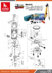 อะไหล่เลเซอร์วัดระดับ 5 เส้น 6 จุด รุ่น R-5630