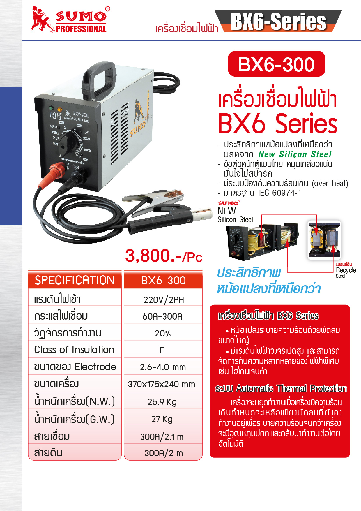 (106/300) เครื่องเชื่อมไฟฟ้า - Welding Machine BX1-250C Series